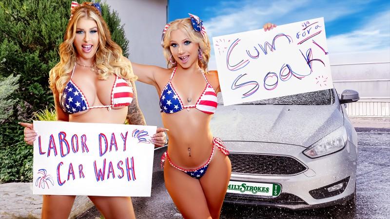 Lolly Dames, Venus Rivers - Car Wash Duo Shake Tits and Score Big FullHD 1080p/HD 720p