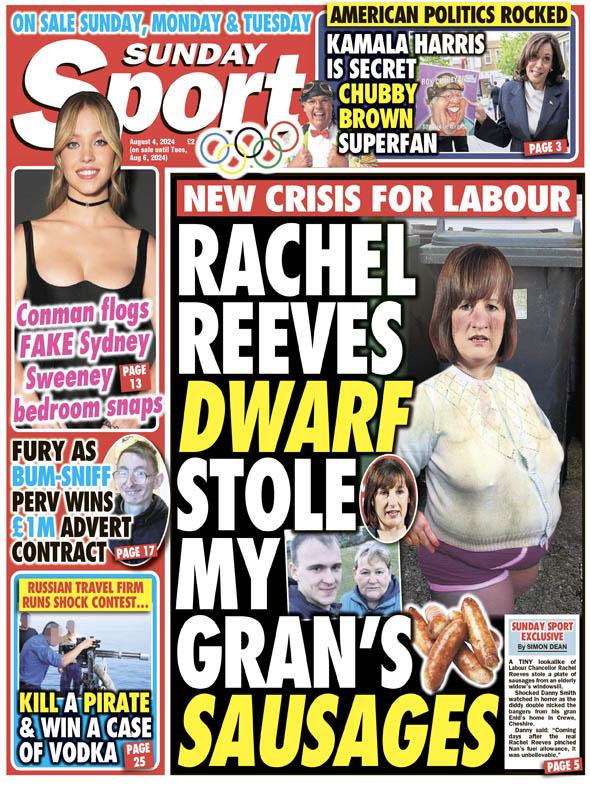 Sunday Sport - 4 August 2024