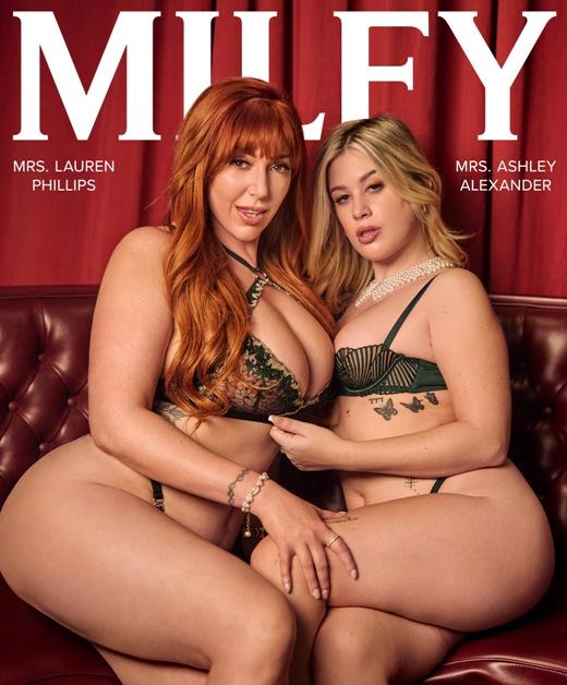 Lauren Phillips, Ashley Alexander - Curvy MILF Lauren And Ashley Devour His BBC 4K 2160p/FullHD 1080p/HD 720p